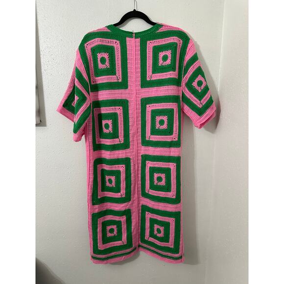 Do Everything in Love Geometric Crochet short sleeve cardigan size OS NWOT - Picture 5 of 10